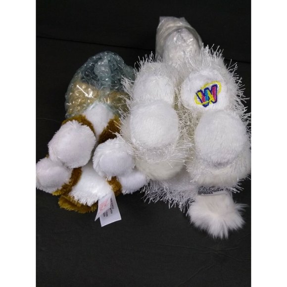 Ty Beanie Boos BRUTUS 6" Glitter Eye Bulldog + GANZ Webkinz Poodle Plush No Code - Picture 11 of 12
